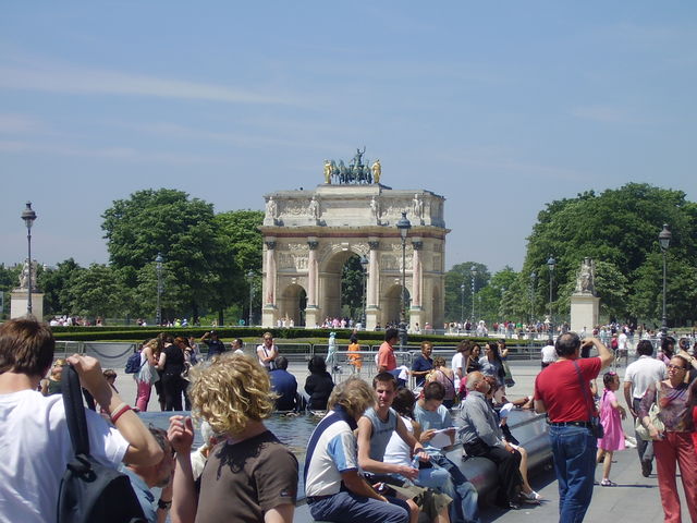Outside the Louvre