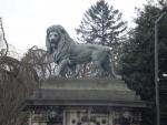 A lion guarding the royal palace in Laken